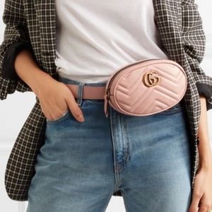 Brand New Gucci Marmont Pale Pink Belt Bag